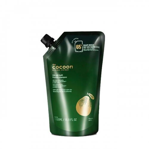 Túi Refill - Dầu gội bưởi Cocoon giúp giảm gãy rụng và làm mềm tóc 500ml, thuần chay