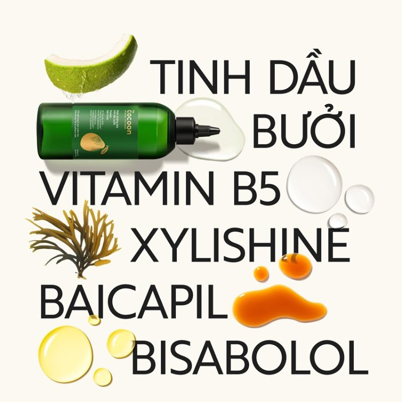 nuoc duong toc tinh dau buoi cocoon 310ML
