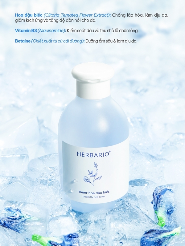 Toner Hoa đậu biếc Herbario 200ml