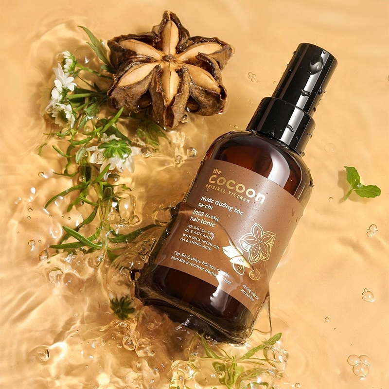 Nước dưỡng tóc Sa-chi Cocoon 140ml thuần chay nuoc duong toc sachi cocoon