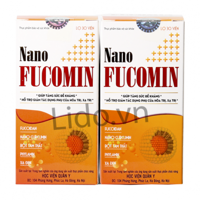 Bộ 2 hộp Nano Fucomin Học Viện Quân Y hỗ trợ trị ung thư