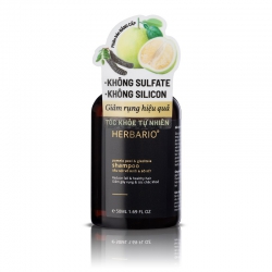Mini size - Bản Nâng Cấp - Dầu gội vỏ bưởi & bồ kết Herbario 50ml không sunfate không silicon