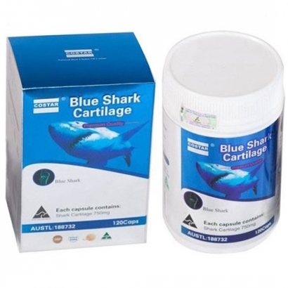 Sụn vi cá mập blue shark cartilage 750mg Úc (120 viên)