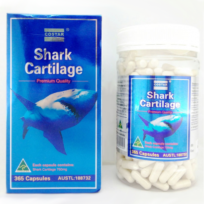 Sụn vi cá mập blue shark cartilage 750mg Úc 365 viên