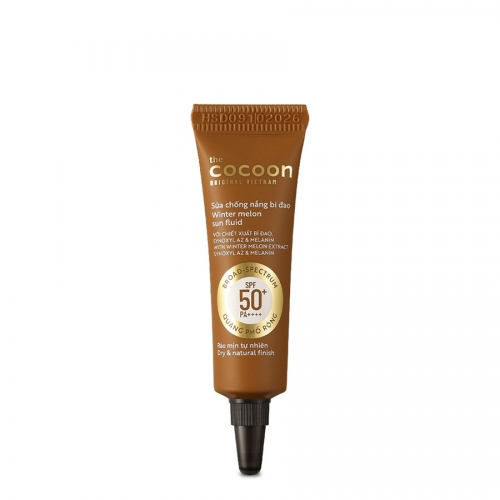 TRIAL SIZE - Sữa Kem Chống Nắng Bí Đao - Ráo Mịn Tự Nhiên SPF 50+, UVA-PF 62.6 Cocoon 5ml Thuần Chay