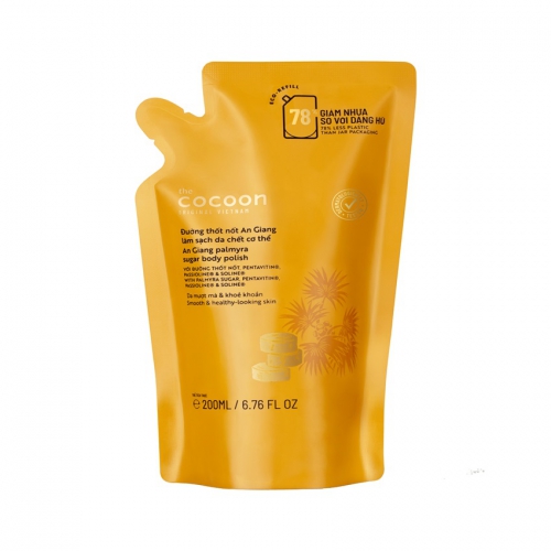 Túi Refill Đường thốt nốt An Giang làm sạch da chết cơ thể 200ml thuần chay