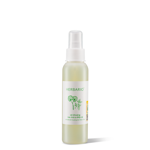 Xịt khoáng rau má và diếp cá Herbario 100ml giúp cấp ẩm, mềm da